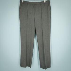 Theory Size 4 Grey Gray Hartsdale Contour Melange Ankle Length Wool Dress Pants